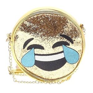 Olivia Miller Gold Emoji Crossbody Purse